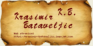 Krasimir Bataveljić vizit kartica